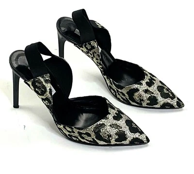 Zapatos de tacón Diane von Furstenberg Blaire dorados leopardo metálico talla 9B Foto 1 de 4