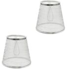  2 Count Lampshades for Floor Wavy Fabric Home Decor Table Mini