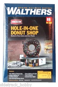Kit de construcción de tienda de donas agujero en uno Walthers Cornerstone 933-3768 escala HO - Imagen 1 de 1