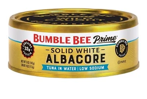 Bumble Bee Solid White Albacore Tuna 🥪 Low Sodium in Water, 5 oz (6-Pack) - Picture 1 of 5