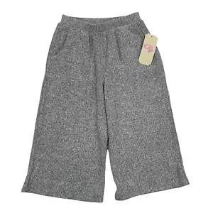 NWT GB Gianni Bini Girls Knit Gray Wide Leg Elastic Waist Pants Pull On SOFTS 5 - Picture 1 of 5