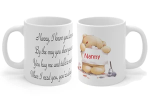 Taza de oso personalizada especial mamá abuela niñera nana nanna nan nan regalo oso día de la madre - Imagen 1 de 8