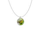 Frog Lilypad codey35 DOME 18" on a Platinum Plated Necklace Jewellery Gift