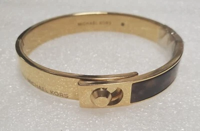 Brazalete Michael Kors Firmado Imitación Logo Tortuga Tono Dorado A107 Foto 1 de 4