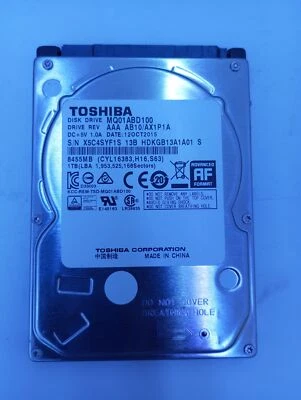 Toshiba MQ01ABD100 1 TB SATA SMART ok Laufzeit 972 Stunden - Bild 1 von 2