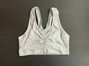 132X02 Hanes X570 Cotton Active Racerback Bra SM Light Steel NWOT - Picture 1 of 2