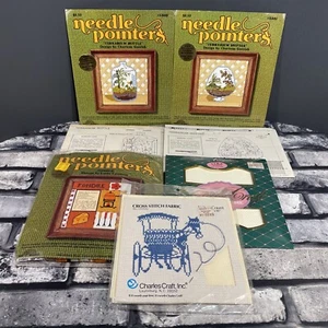 Needle Pointers Kit Fondue - Charles Craft Fabric - Terrarium Instructions - Lot - Picture 1 of 15