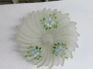 Tazón de plato vintage de vidrio artístico de Murano pintado a mano para dulces/nueces - Imagen 1 de 9