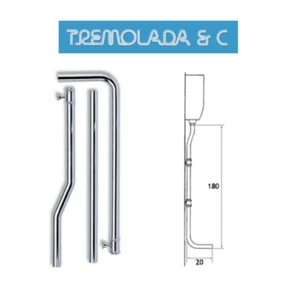 Tubo di scarico per cassetta alta in ottone cromato Tremolada 041CR D. 30 mm - Foto 1 di 3