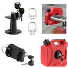3L/5L Can Gas Fuel Oil Tank Mount Bracket Lock Clamp Set For Car Motorcycle New