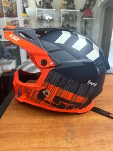LS2 MX437 FAST MX Motocross Motorbike Helmet Blue Hi-Viz Orange Medium youth - Picture 1 of 8