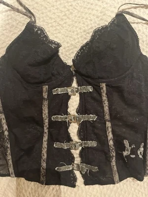 Sujetador Lormar Italia Bustier 32 B Negro y Transparente M De Colección Foto 1 de 4