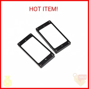 2 pcs Flat Humbucker Pickup Ring For LP/SG Guitar ETC Black - Picture 1 of 2