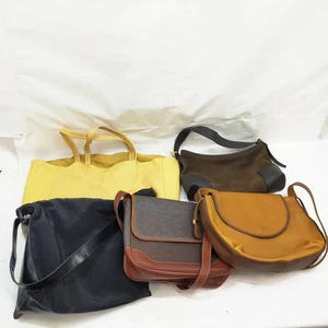 Celine Loewe Hand Bag Shoulder Bag 5 set Brown Leather 2452523 - Imagen 1 de 11