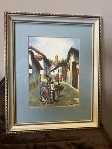 Vintage Signed Framed 13” X 16” Art Work Painting  - Picture 1 of 5