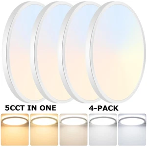 LED Ceiling Down Light Ultra Thin Flush Mount Kitchen Home Fixture Lamp Dimmable - Picture 1 of 18