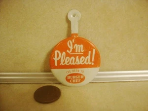 Vintage Tin Fold Over Advertising Button I've been to BURGER CHEF Collectible! - Picture 1 of 3