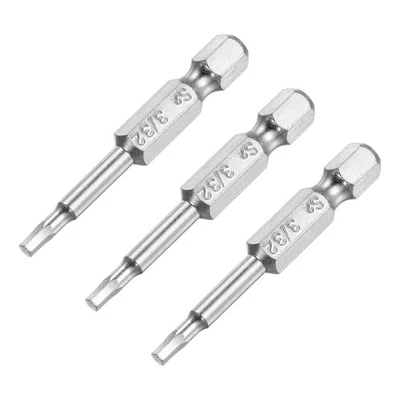 Chave de fenda sextavada magnética 1/4" haste sextavada 3/32", aço S2 comprimento 2", 3 peças - Imagem 1 de 4