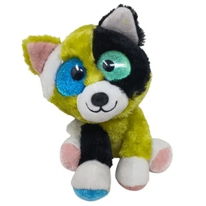 Wild Republic Wonky Cat Bye Bye Kitty Plush 6.5" Soft Toy Big Sparkly Eyes #I-11 - Picture 1 of 9