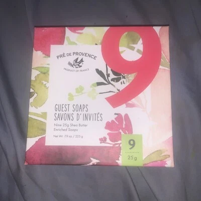 PRÉ DE PROVENCE 🇫🇷 SHEA BUTTER GUEST 🧼 9 x25g (7.9oz) Vintage New  - Image 1 of 3