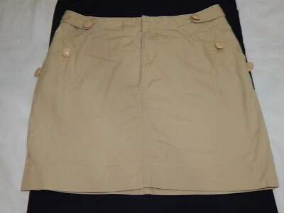 Lily Pulitzer Ladies size 4 Tan Khaki Large Button Mini Skirt Preppy - Image 1 of 4