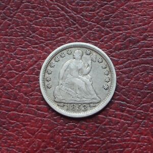 USA 1853 with arrows silver half dime 