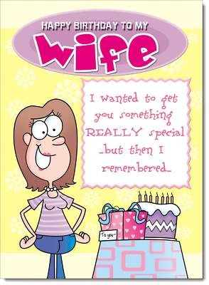 Doodlecards Wife Birthday Card Funny Special Present