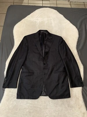 Blazer chaqueta deportiva Canali 1934 a cuadros negro 2 botones de lana talla 42R Foto 1 de 4
