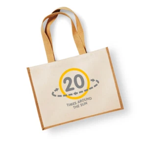 Bolsa de regalo de 20 cumpleaños Bolso de compras para mujeres damas de 20 años Idea de recuerdo de regalo - Imagen 1 de 15