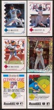 Mark McGwire #15 / Cal Ripken #7 Guessing Game 1992 Panini FRENCH sticker