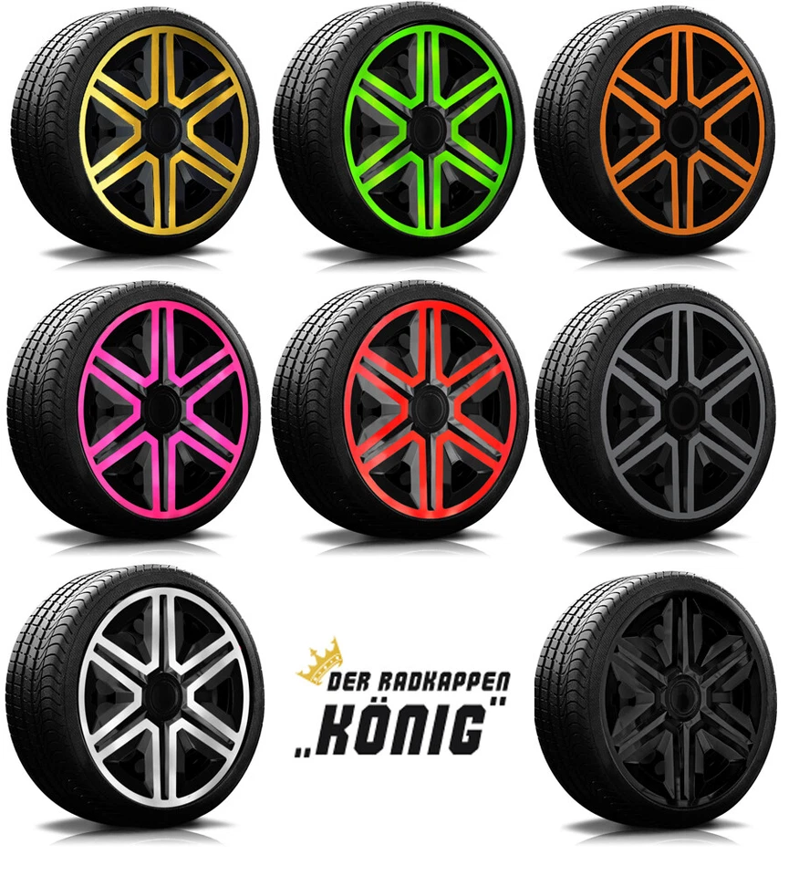 ⭐ RADKAPPEN-KÖNIG⭐ Radkappen Radzierblenden RKK20 14" 15" 16" Zoll Radkappe - Bild 1 von 1