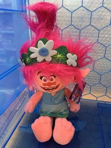 Offiziell lizenziertes Trolls fantastisches brandneues Plüschtier 33 cm blaues Kleid Mohnblume - Bild 1 von 4