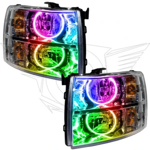 USED ORACLE 2007-13 Chevy Silverado ColorSHIFT Headlights-Chrome - 7007-330 - Picture 1 of 11
