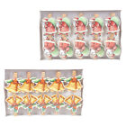  24 Pcs Christmas Wooden Cartoon Paper Clips Photo Pegs Card Pin Clothes Folder