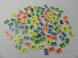1993 Mattel UNO Rummy Up 97 Tile Replacement Game Parts Missing 3 Near Complete - Picture 1 of 7