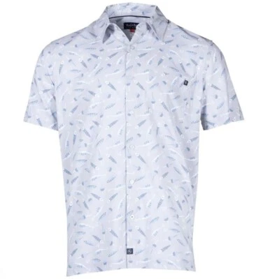 Salt Life S/S  button woven Tackling Live salty Gray M Salty Saltlife NWT - Image 1 of 3