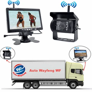 7" Monitor+2 X Wireless Rear View Backup Camera night For RV Truck Bus - Picture 1 of 9