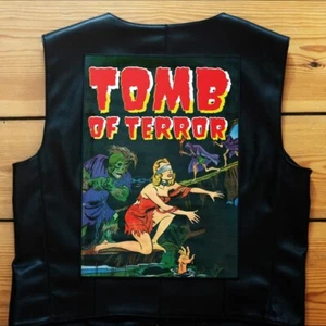 Parche trasero TOMB OF TERROR horror grande vintage heavy metal chaqueta parche trasero - Imagen 1 de 4