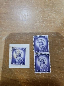 3 Cent Liberty Stamps X 3 - Picture 1 of 4