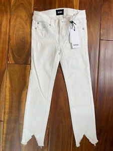 NWT Hudson Kids White Wash Denim Zinnia Ankle Skinny Jeans Girls Youth Size 7 - Picture 1 of 7