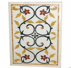 36" x 24" Marble Coffee Table Top Inlay Handicraft​ Work Home Decor - Picture 1 of 1