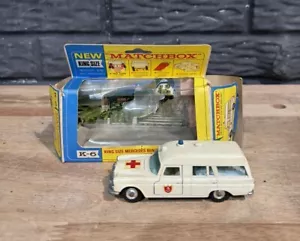 Matchbox King Size K-6 Mercedes Benz Binz Ambulance With Original Box - Picture 1 of 13