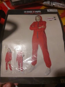 Halloween Money Heist LARGE 42/44UK COSTUME CASA DE PAPEL. Jumpsuit 2 Piece New - Picture 1 of 3