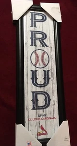 NEW Framed Wall Art Proud of My St Louis Cardinals 24" x 8" MLB BaseBall - Picture 1 of 5