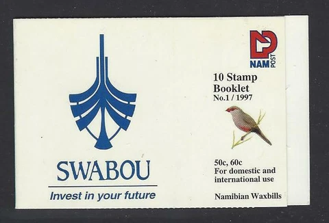 Namibian Waxbills Booklet - 1997 - MNH Cover