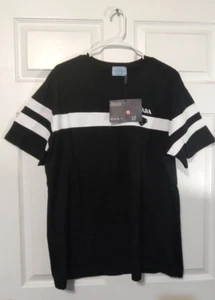 PRADA Metal Triangle Metal Logo Men's T-Shirt Sz L. - Picture 1 of 5
