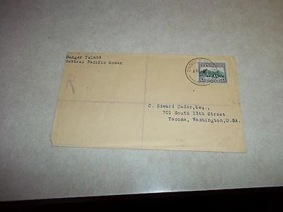 Sello de puerto de Cook Island en cubierta temprana de Danger Island a EE. UU. (PUKA PUKA) Foto 1 de 2