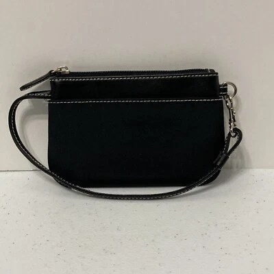 Monedero pequeño negro Villager Liz Claiborne con bolsillo lateral nuevo sin etiquetas Foto 1 de 4