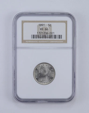 MS66 1891 Liberty V Nickel - Graded NGC *2379 Cover