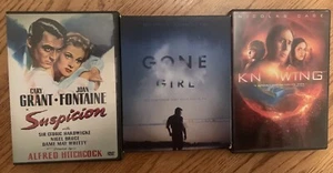 DVD Suspicion, Gone Girl & The Knowing Nicholas Cage Cary Grant Ben Affleck - Picture 1 of 2